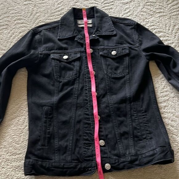 Madewell The Oversized Trucker Jean Jacket in Washed Black XXS - Picture 17 of 17